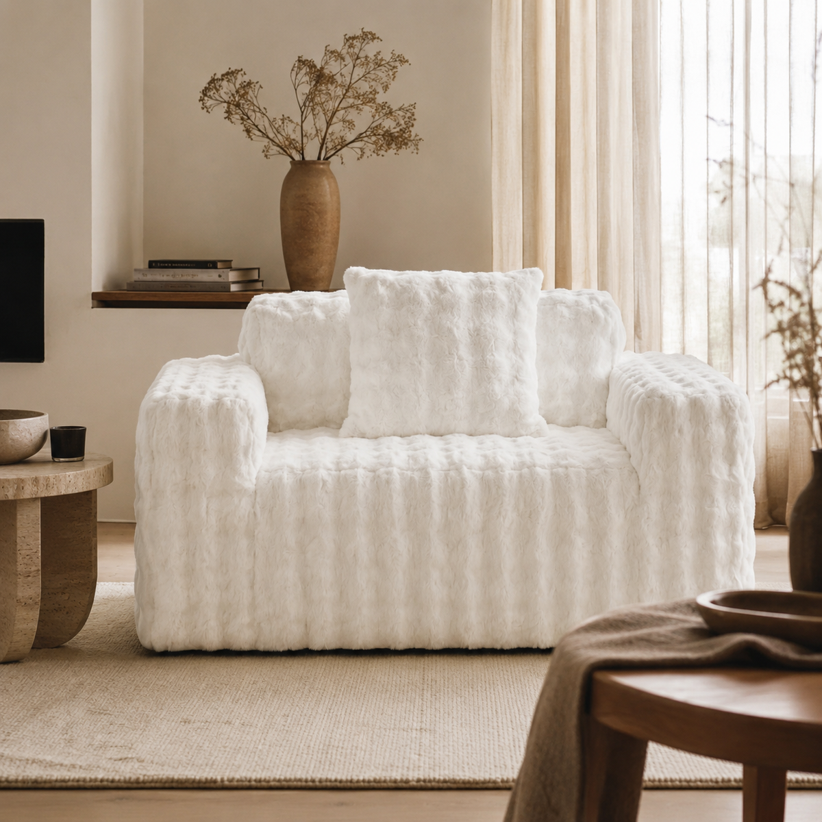 Sofora Cloud Loungefauteuil Wit