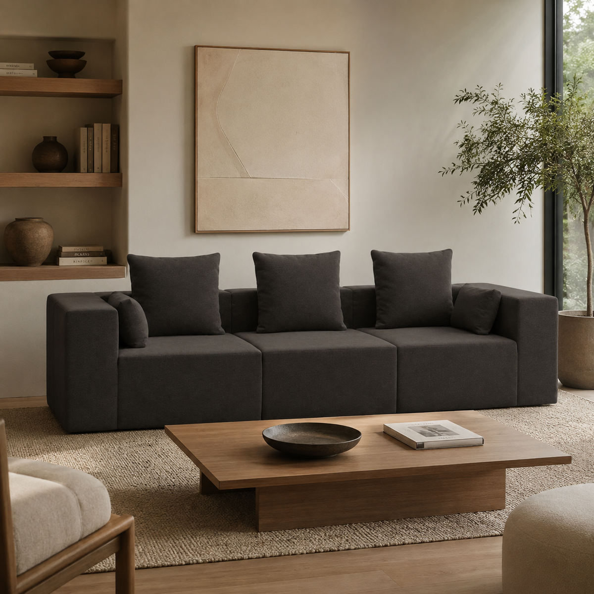 Sofora Noir XL 3-zitsbank